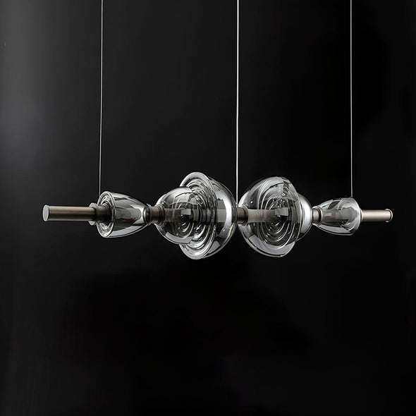 Nordic industrial style glass chandelier for Dining Room Kitchen Island