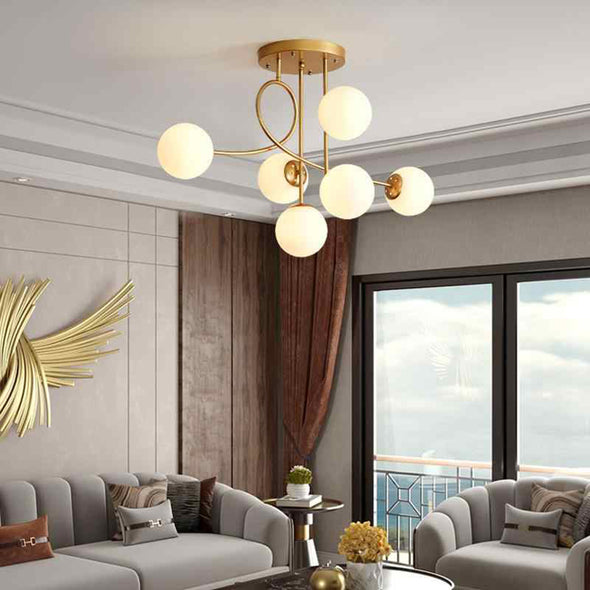 Geometrical Bubble Ball Chandelier for Living Dining Room Light Fixture