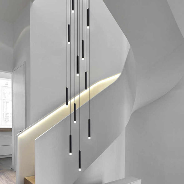 Modern Waterfall Chandelier for Living Room Staircase High Ceiling