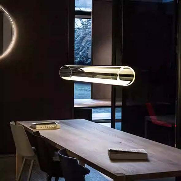 Modern tube glass chandelier for Dining Room Kitchen Island