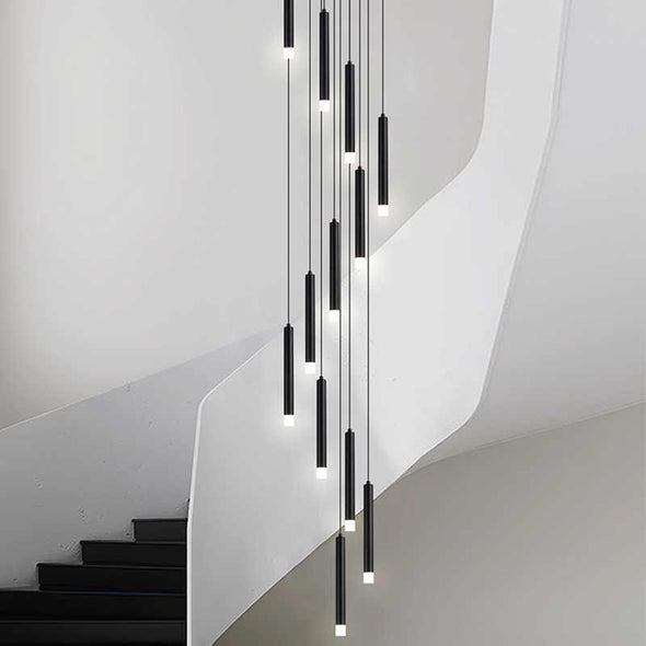 Modern Waterfall Chandelier for Living Room Staircase High Ceiling