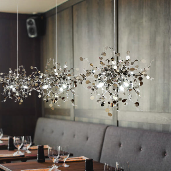 Modern Firework Chandelier Round Shape Light Fixture Living Dining Room