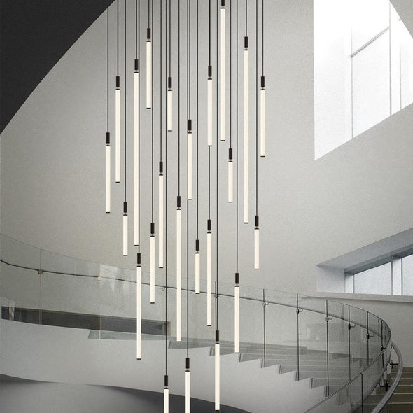 Minimalist Raindrop Chandelier Long Fixture Light for Staircase