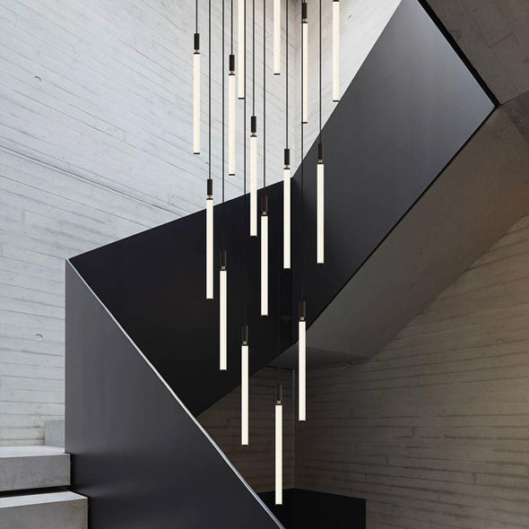 Minimalist Raindrop Chandelier Long Fixture Light for Staircase