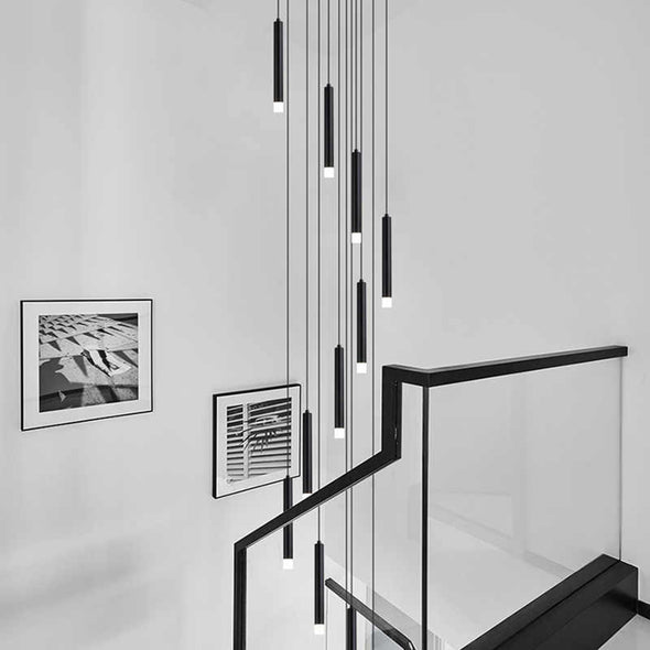 Modern Waterfall Chandelier for Living Room Staircase High Ceiling