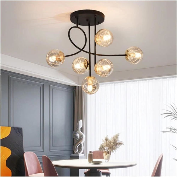 Geometrical Bubble Ball Chandelier for Living Dining Room Light Fixture