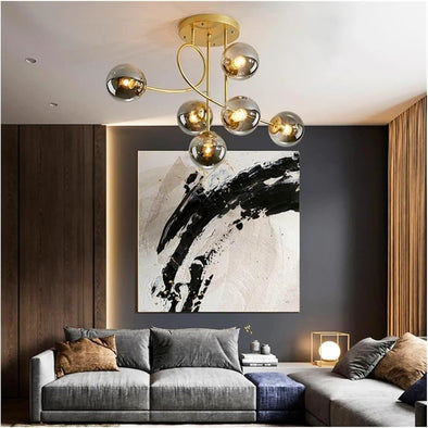 Geometrical Bubble Ball Chandelier for Living Dining Room Light Fixture