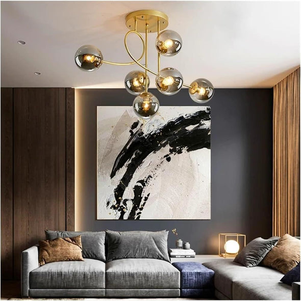 Geometrical Bubble Ball Chandelier for Living Dining Room Light Fixture