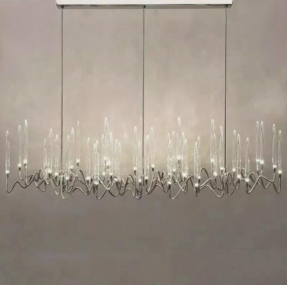 Crystal Candle Chandelier Modern Hanging Pendant Lights for Staircase Bedroom