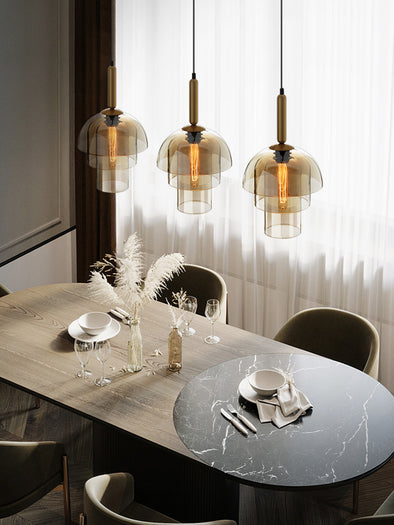 Classic Glass Chandelier Bedroom Reading Lamp for Living Room Kitchen Island