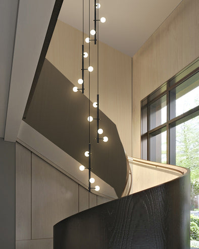 Nordic Small Ball Chandelier for Living Room Staircase Light Fixture