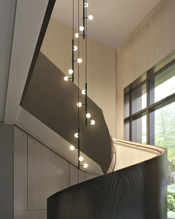 Nordic Small Ball Chandelier for Living Room Staircase Light Fixture