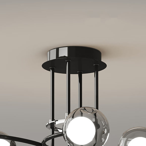 Modern Round Stainless Steel Chandelier for Living Room Kitchen Island