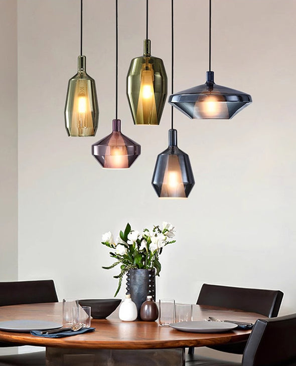 Vintage style Glass Chandelier Minimalist Light Fixture for Living Room Staircase