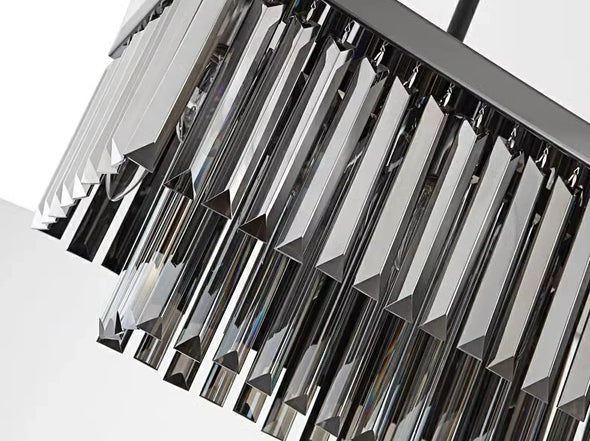 Crystal Square Chandelier Modern Hanging Pendant Lights for Staircase