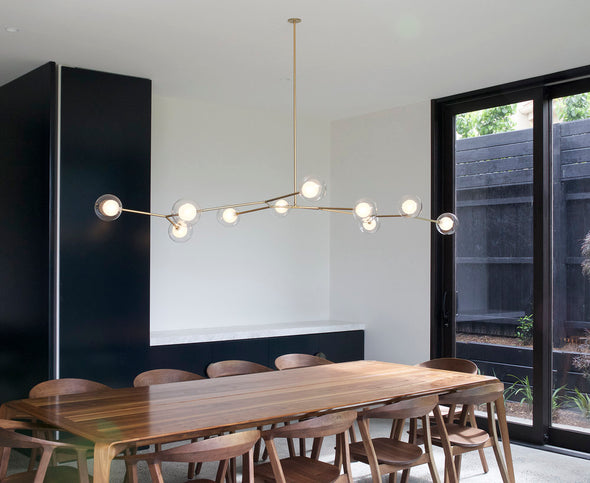 Modern Glass Ball Chandelier Led Hanging Pendant Lights with Bulbs for Staircase