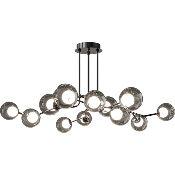 Modern Round Stainless Steel Chandelier for Living Room Kitchen Island