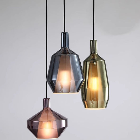 Vintage style Glass Chandelier Minimalist Light Fixture for Living Room Staircase