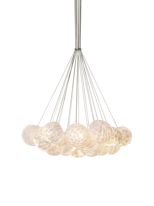 Nordic Glass Ball Chandelier Round Pendant Light for Living Dining Room