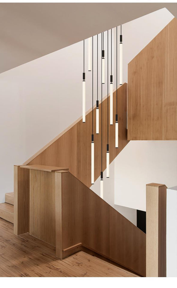 Minimalist Raindrop Chandelier Long Fixture Light for Staircase