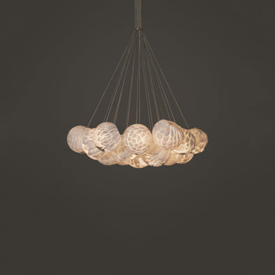 Nordic Glass Ball Chandelier Round Pendant Light for Living Dining Room