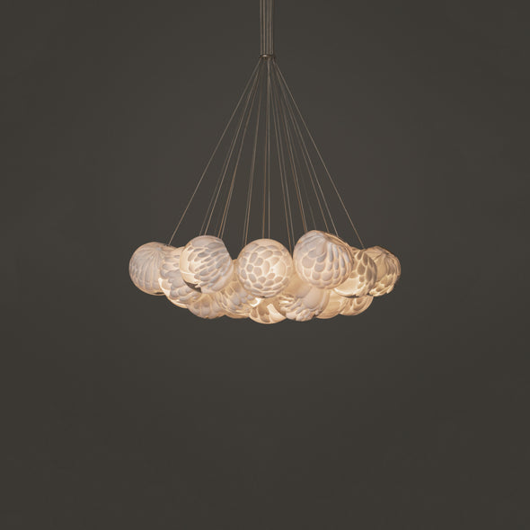 Nordic Glass Ball Chandelier Round Pendant Light for Living Dining Room