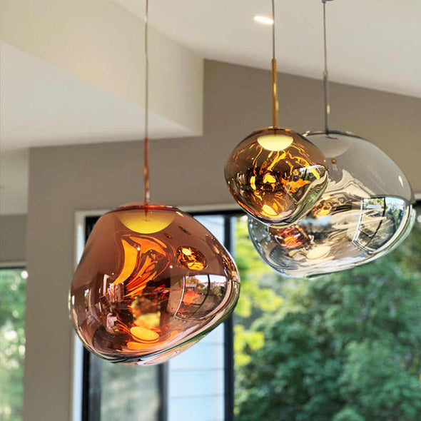 Postmodern Crystal Lava Chandelier Long Pendant Light for Living Room Staircase