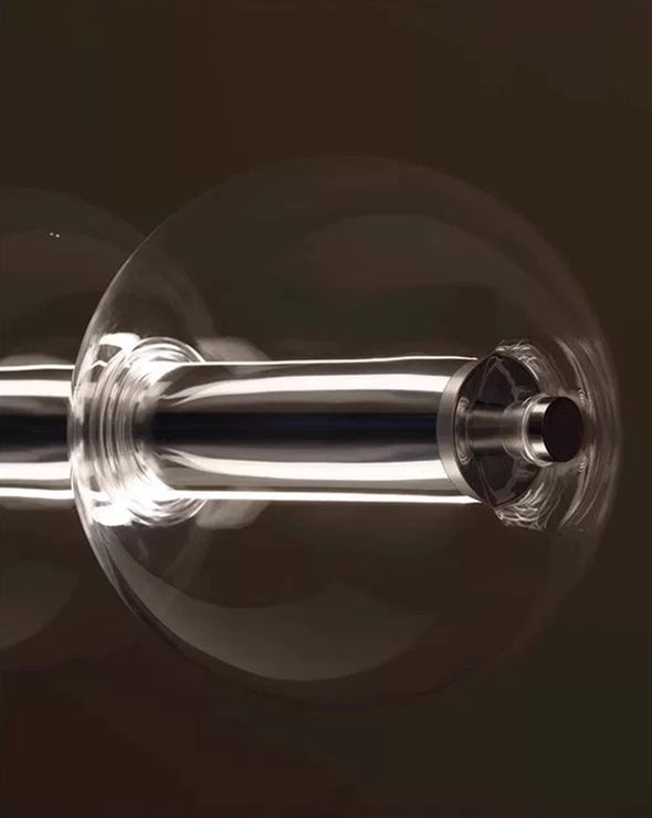 Postmodern Long Glass Chandelier for Living Dining Room Light Fixture