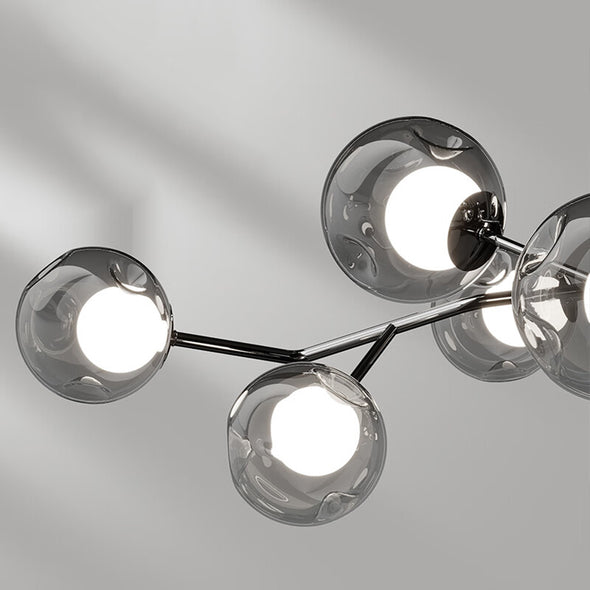 Modern Round Stainless Steel Chandelier for Living Room Kitchen Island