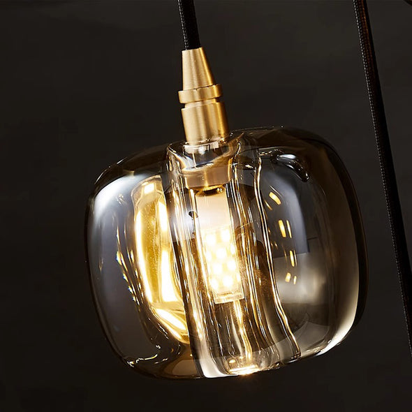 Crystal Pumpkin Chandelier for Living Room Staircase Lights Fixture