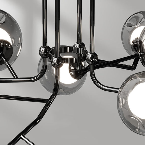 Modern Round Stainless Steel Chandelier for Living Room Kitchen Island