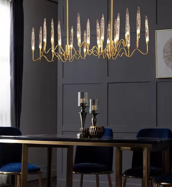 Crystal Candle Chandelier Modern Hanging Pendant Lights for Staircase Bedroom