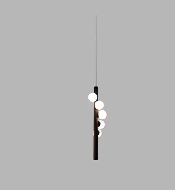 Modern Glass Chandelier Bubble Ball LED Hanging Pendant Lights for Staircase