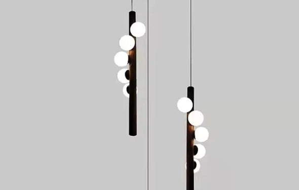 Modern Glass Chandelier Bubble Ball LED Hanging Pendant Lights for Staircase
