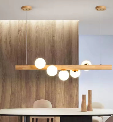 Glass Chandelier Modern Pearl Ball LED Hanging Pendant Lights for Staircase Home