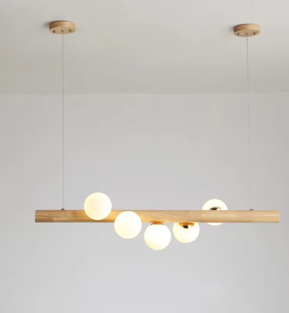 Glass Chandelier Modern Pearl Ball LED Hanging Pendant Lights for Staircase Home