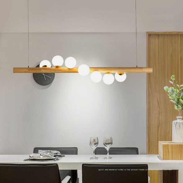 Glass Chandelier Modern Pearl Ball LED Hanging Pendant Lights for Staircase Home