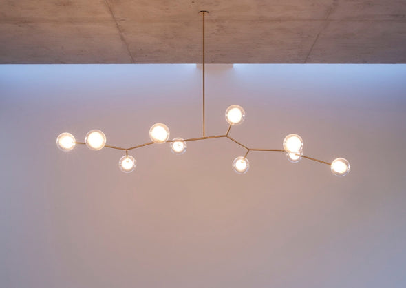 Modern Glass Ball Chandelier Led Hanging Pendant Lights with Bulbs for Staircase