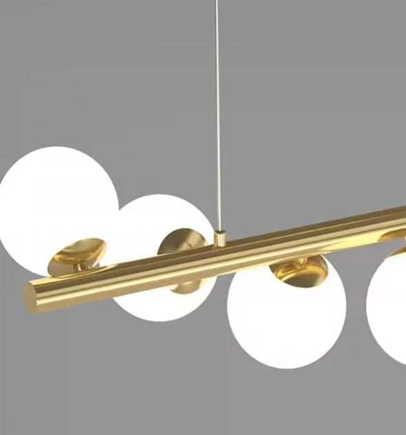Modern Glass Chandelier Pearl Ball Led Hanging Pendant Lights for Staircase Home