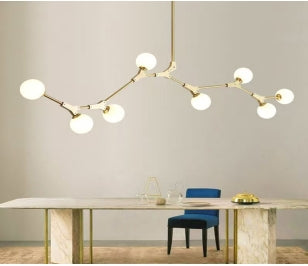 Crystal Glass Ball Chandelier Modern Hanging Pendant Lights for Staircase Hotel