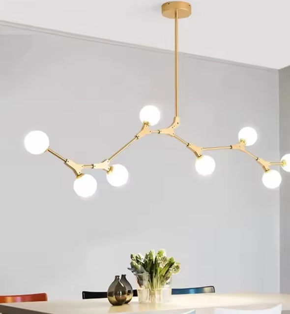 Crystal Glass Ball Chandelier Modern Hanging Pendant Lights for Staircase Hotel