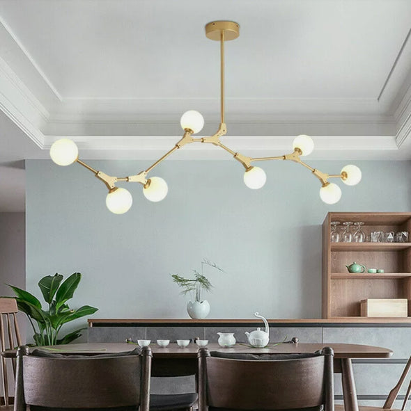 Crystal Glass Ball Chandelier Modern Hanging Pendant Lights for Staircase Hotel