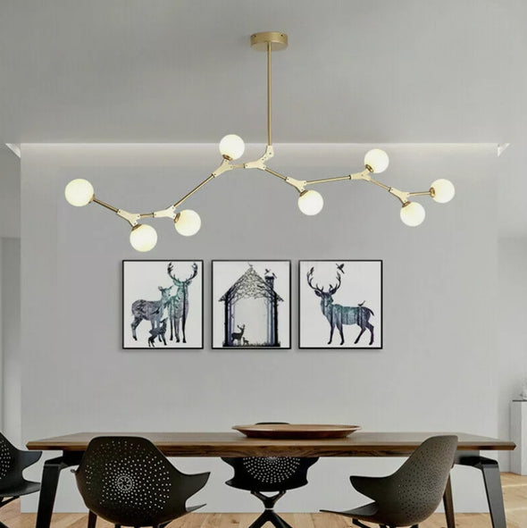 Crystal Glass Ball Chandelier Modern Hanging Pendant Lights for Staircase Hotel