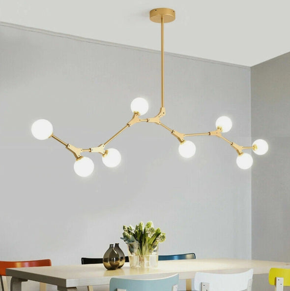 Crystal Glass Ball Chandelier Modern Hanging Pendant Lights for Staircase Hotel