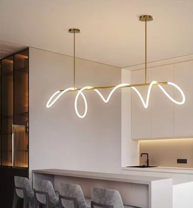 Crystal Metal Chandelier Modern LED Hanging Pendant Lights for Staircase Bedroom