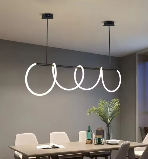 Crystal Metal Chandelier Modern LED Hanging Pendant Lights for Staircase Bedroom