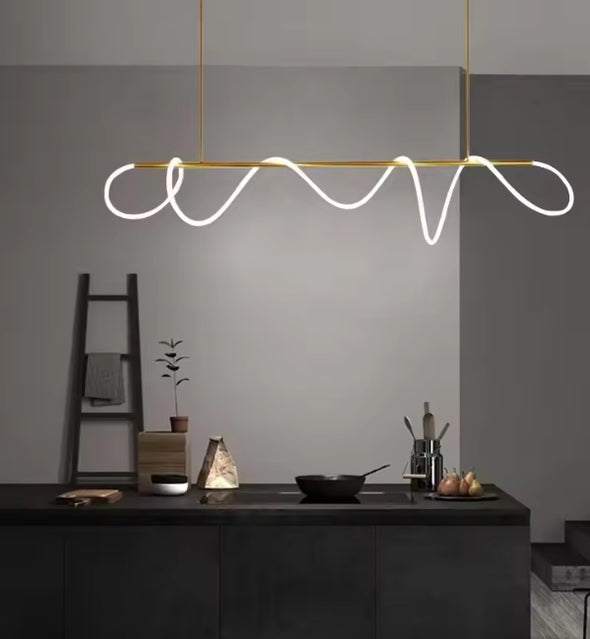 Crystal Metal Chandelier Modern LED Hanging Pendant Lights for Staircase Bedroom
