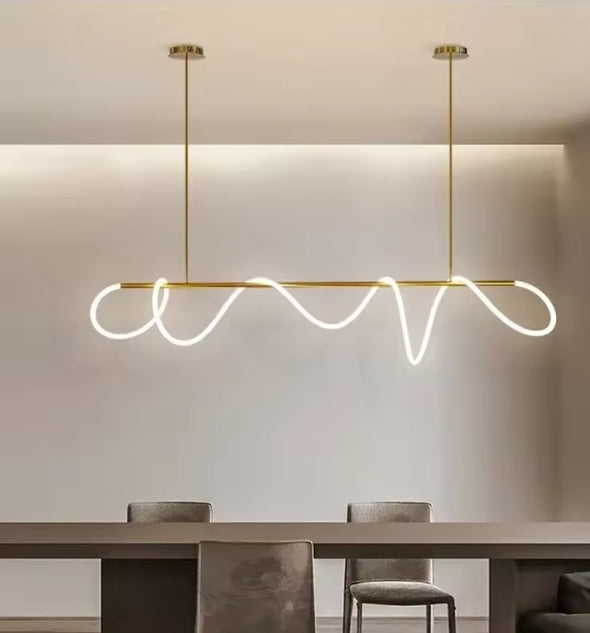 Crystal Metal Chandelier Modern LED Hanging Pendant Lights for Staircase Bedroom