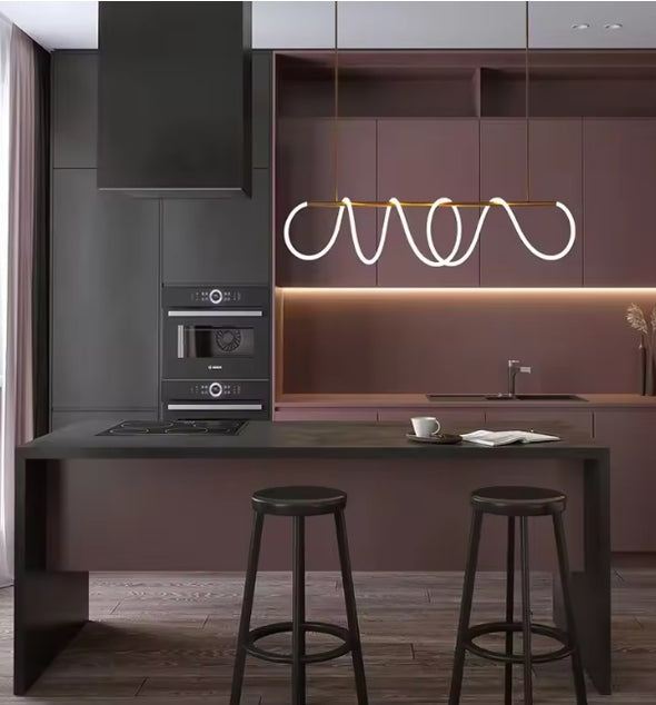 Crystal Metal Chandelier Modern LED Hanging Pendant Lights for Staircase Bedroom