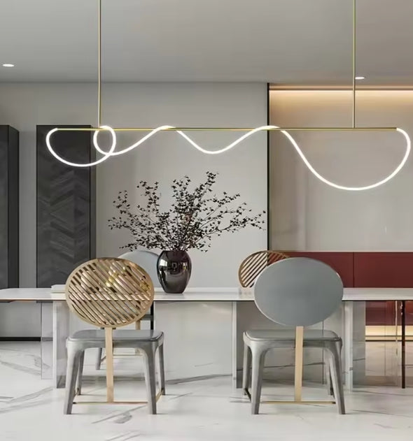 Crystal Metal Chandelier Modern LED Hanging Pendant Lights for Staircase Bedroom